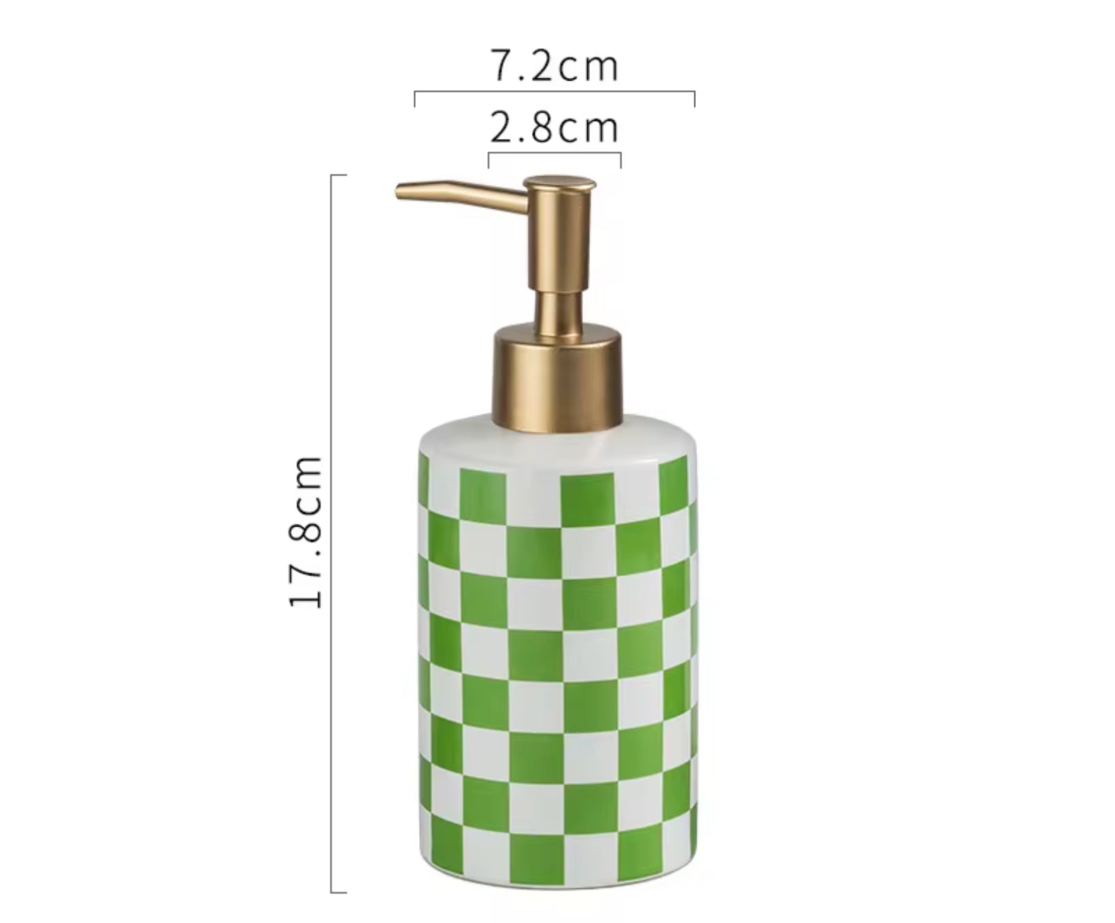 Plaid Soap Dispenser Ceramic Liquid Soap Dispenser