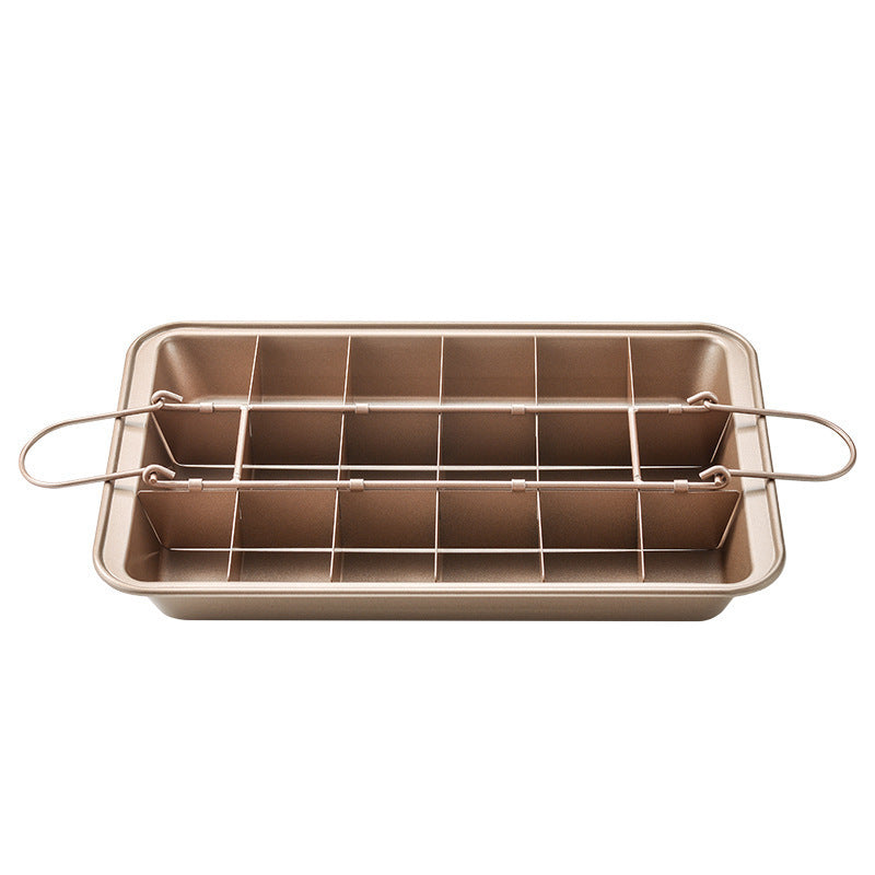 Kitchen Solid Bottom Thickened Square Brownie Pan Home Bakery Stainless Steel