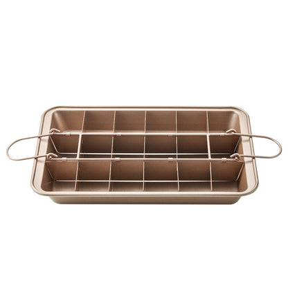 Kitchen Solid Bottom Thickened Square Brownie Pan Home Bakery Stainless Steel