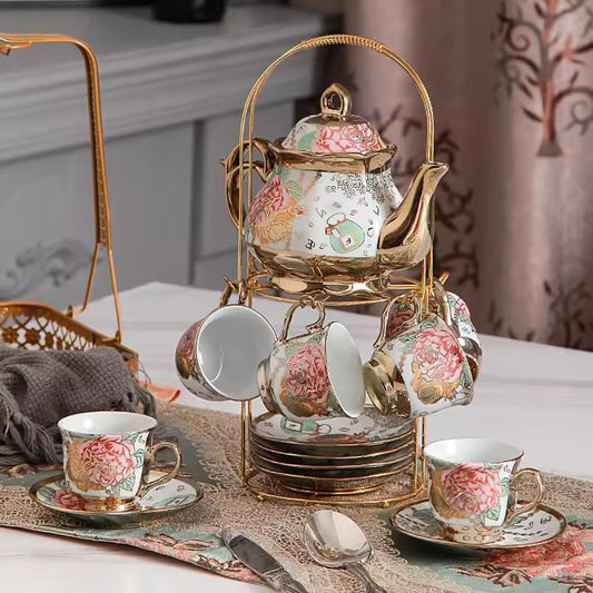 Coffee and Tea Set with Teapot Elegant Tea Set