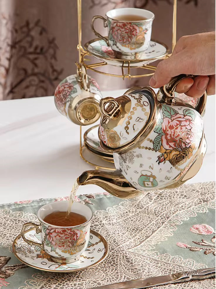 Coffee and Tea Set with Teapot Elegant Tea Set