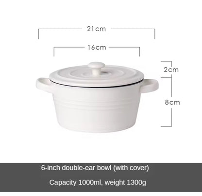 Ceramic Serving Soup Pot Elegant Serving Bowls with Lids