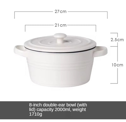 Ceramic Serving Soup Pot Elegant Serving Bowls with Lids