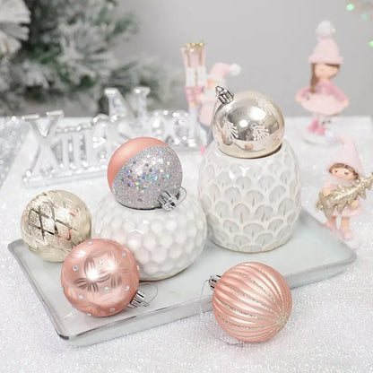 Rose Gold Baubles Set of 30