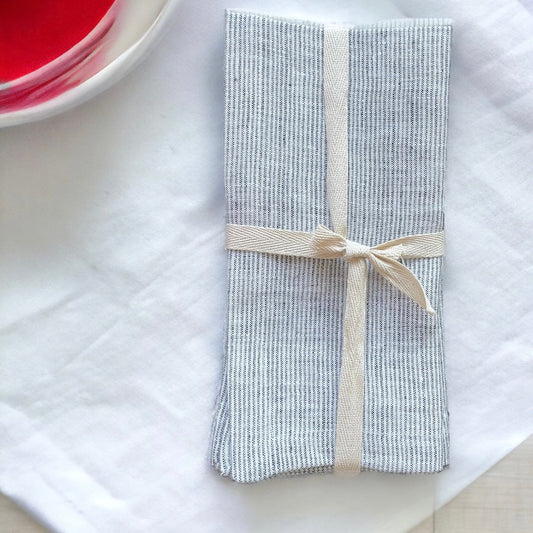 Sheffield Stripe Linen Napkin - Set of 4 pieces
