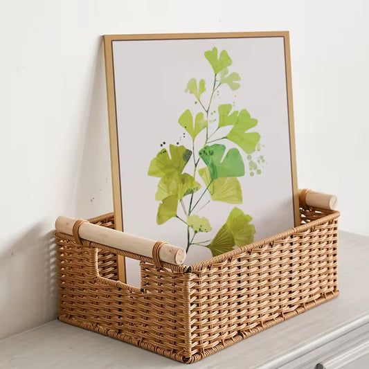 Hand-Woven Storage Baskets Rattan Storage Baskets