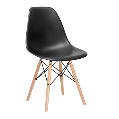 Fashionable And Simple Plastic Dining Chair Black