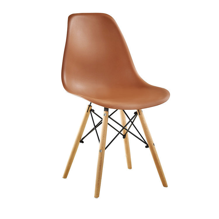 Fashionable And Simple Plastic Dining Chair Brown