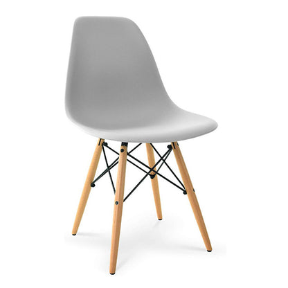 Fashionable And Simple Plastic Dining Chair Gray