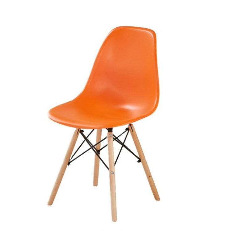 Fashionable And Simple Plastic Dining Chair Orange