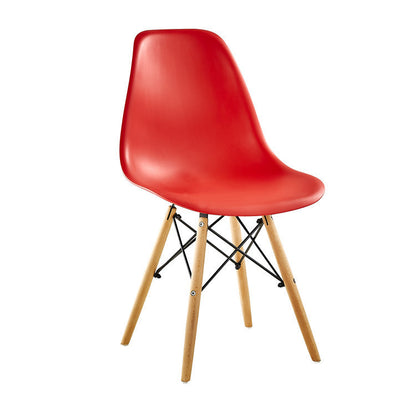 Fashionable And Simple Plastic Dining Chair Red