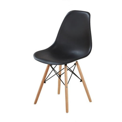 Fashionable And Simple Plastic Dining Chair Black