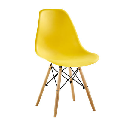 Fashionable And Simple Plastic Dining Chair Yellow