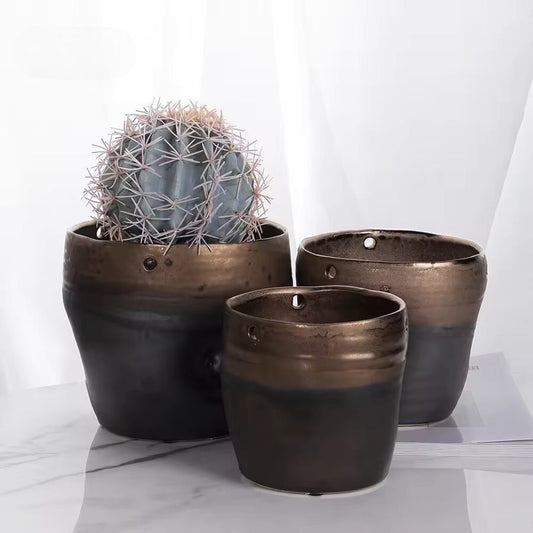 Verlander Metal Glaze Vase