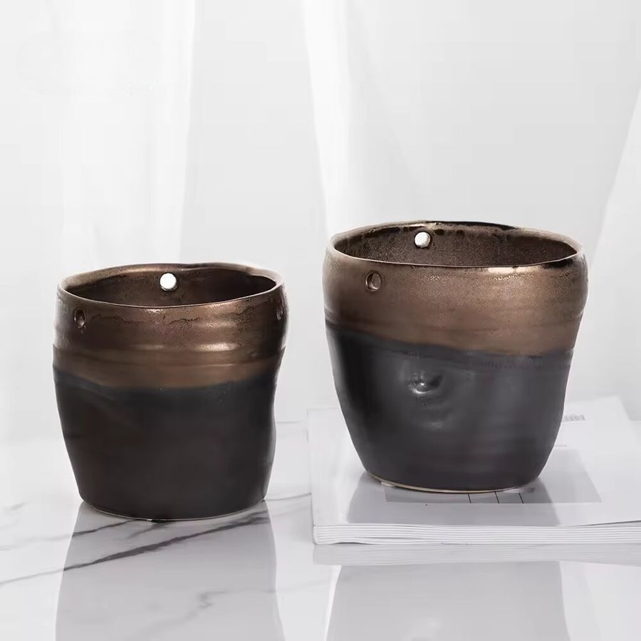 Verlander Metal Glaze Vase
