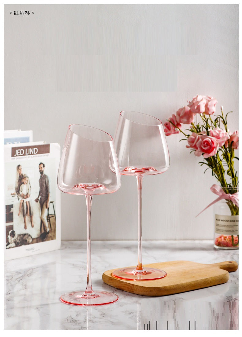 Pink Wine Glasses Elegant Wine Glasses Premium Wine Glasses