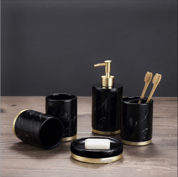 Stoneware Bathroom Accessories Black Modern Bathroom Accessories