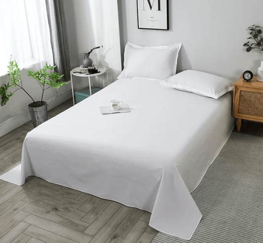 White Cotton Flat Sheet