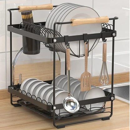 Black Stainless Steel Dish Rack