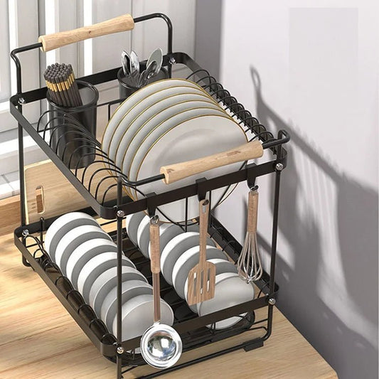 Black Stainless Steel Dish Rack