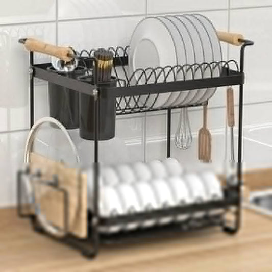 Black Stainless Steel Dish Rack