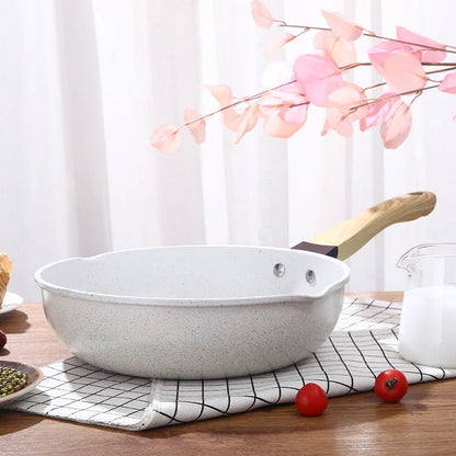 Maifan Stone Frying Pan with Wooden Handle