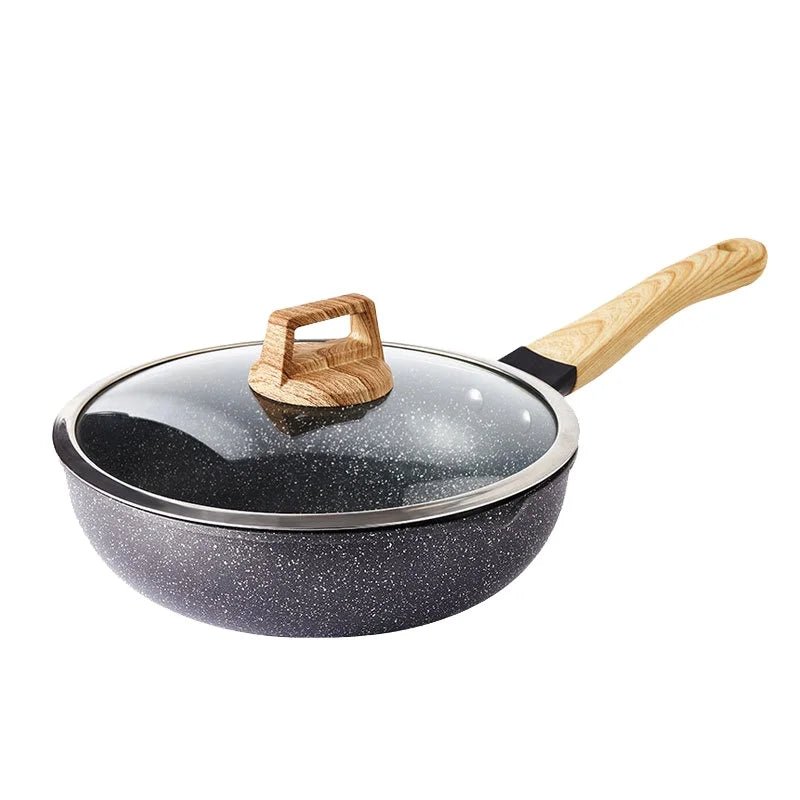 Maifan Stone Frying Pan with Wooden Handle