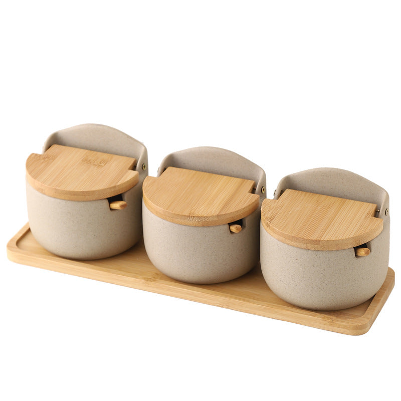 Spice Jars Spice Canisters Ceramic Canisters with Tray