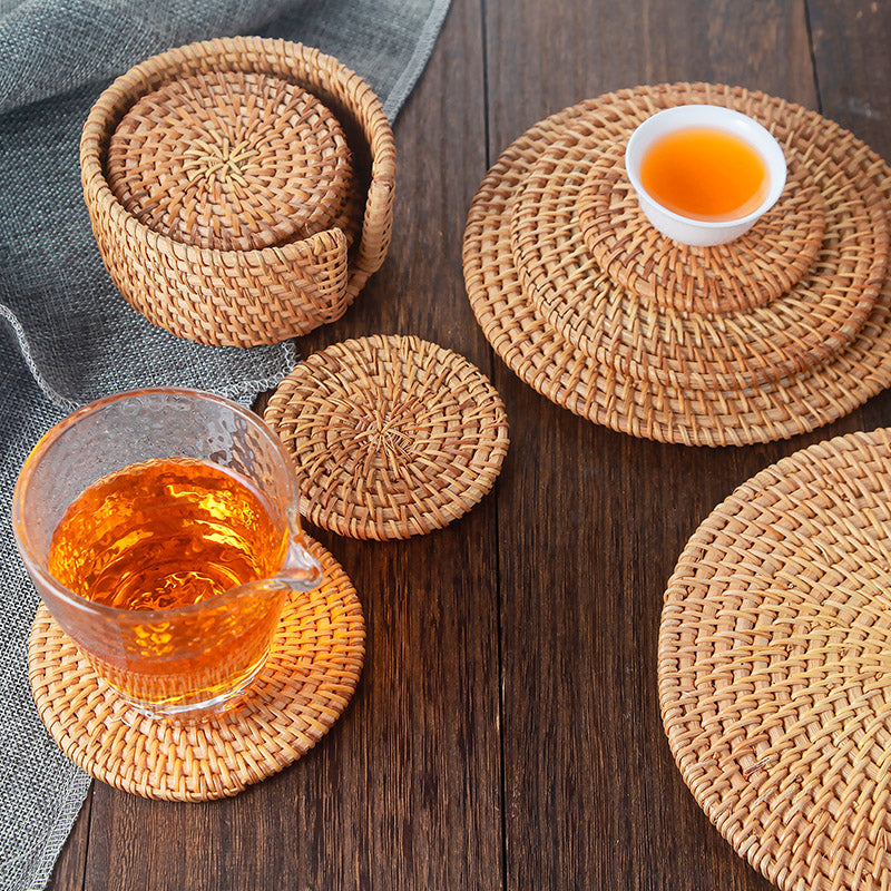 Rattan Table Coasters