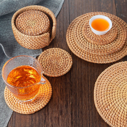 Rattan Table Coasters