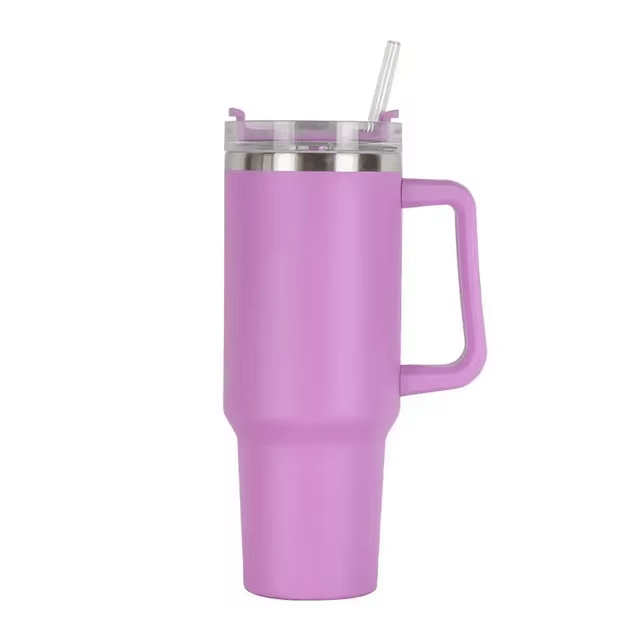 40oz 1200ML High Quality Insulated Tumbler with Handle Straw Double Wall Thermal Iced Travel Cup Coffee Cup Perfect Gift