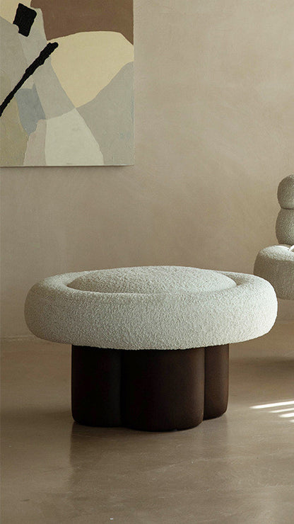 Swain Bouclé Sofa with Footstool Set
