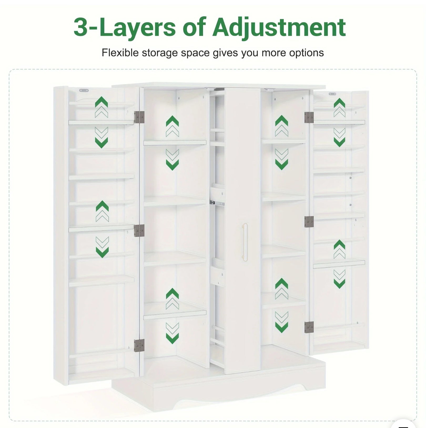 47" Adjustable Shelves Pantry Cabinet With Drawer, Storage Cabinet, Kitchen Pantry Cabinet With Doors