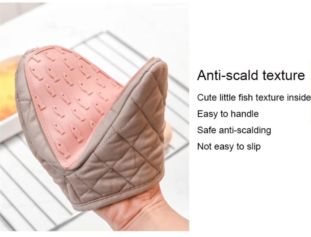 Fish Shaped Silicone Anti Scald Oven Gloves Kitchen Silicone Gloves Tray Dish Holder Oven Gloves Multi-purpose Gloves
