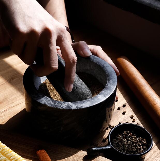 Premium Marble Mortar and Pestle