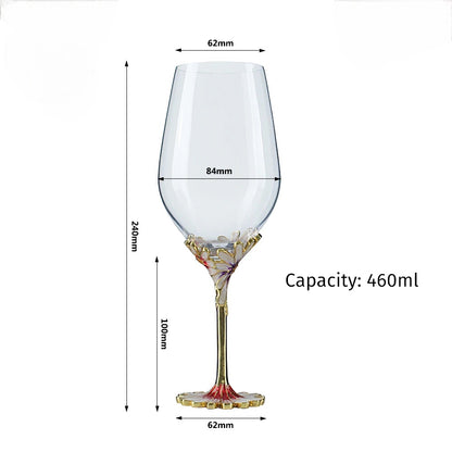 Wine Glasses with Flower Base Design Elegant Wine Glasses