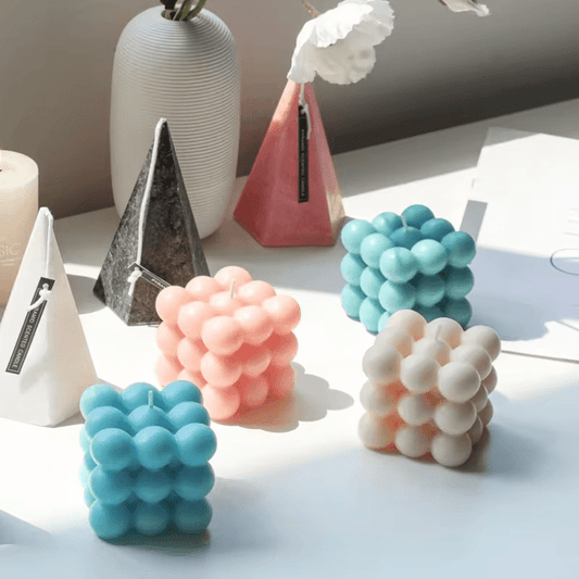3D Big Round Rubik's Bubble Cube Candle Bubble Soy Wax Scented Candles Home Decorative Candles for Birthday Wedding Gift