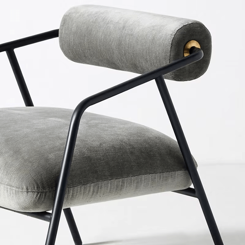 Office Leisure Velvet Metal Lounge Armchair Living Room Nordic Sofa Chaises Home Furniture