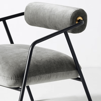 Office Leisure Velvet Metal Lounge Armchair Living Room Nordic Sofa Chaises Home Furniture