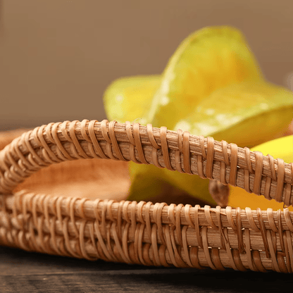 Sharrie Rattan Serving Tray - 28cm