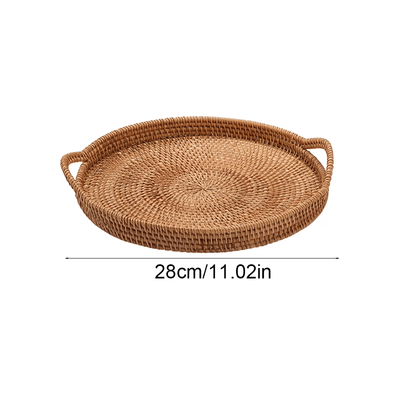 Sharrie Rattan Serving Tray - 28cm