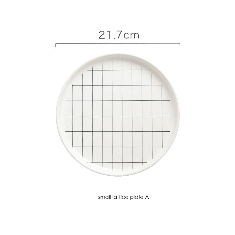 Elegant Dinnerware Modern Plates Geometric Patterned Plates
