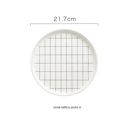 Elegant Dinnerware Modern Plates Geometric Patterned Plates