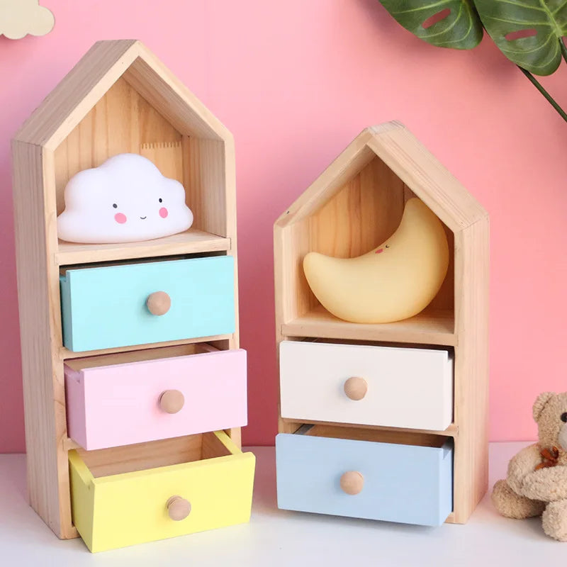 Bookshelf for Kids Bookshelf with Drawers Colorful Bookshelf