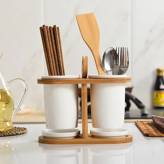 Snowbank Ceramic Cutlery Holder