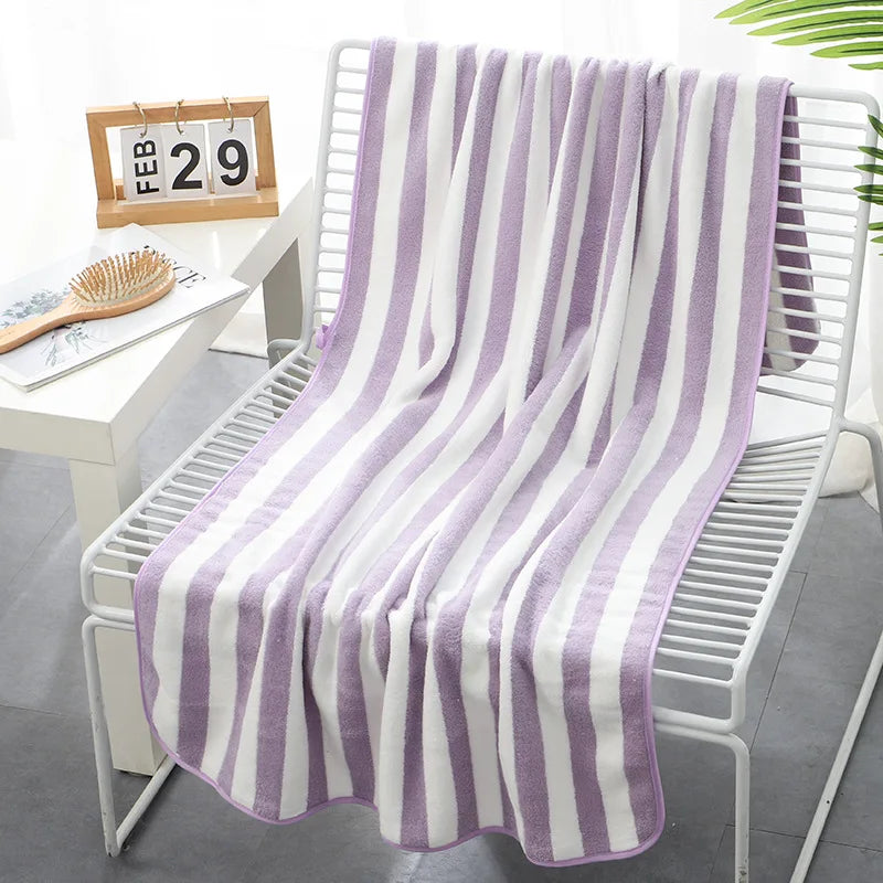 Stripe Microfiber Beach Towel