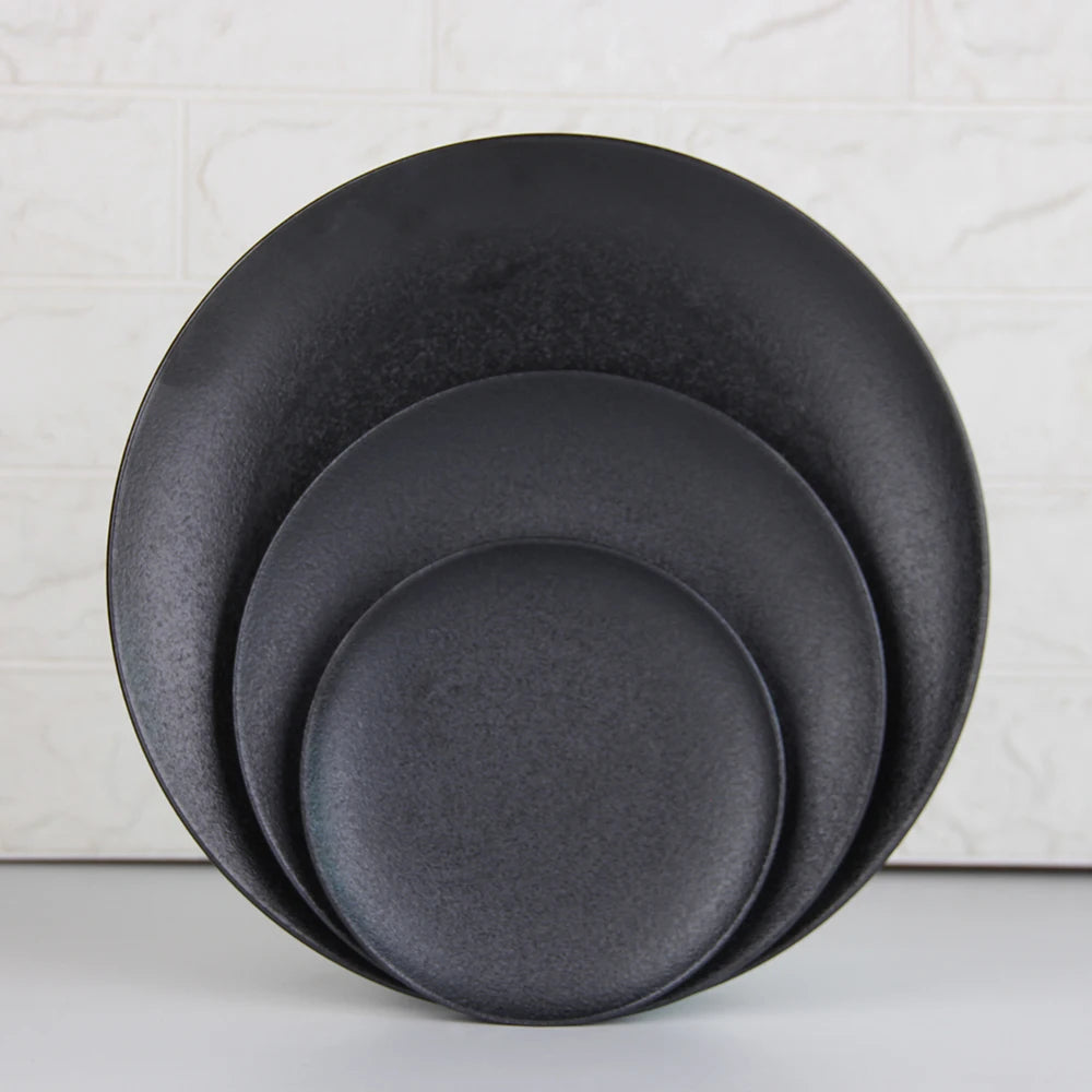 Black Dinner Plates Porcelain Dinnerware