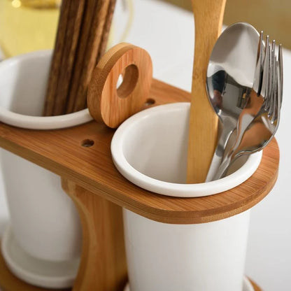 Snowbank Ceramic Cutlery Holder