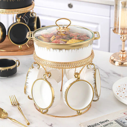 Ceramic Soup Pot Set Elegant Soup Pot Set