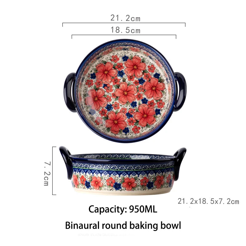 Ceramic Baking Dish - Boho Style